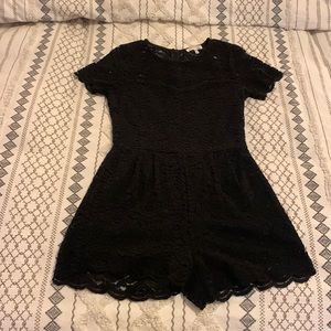 Black lace romper. Size M